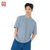 GQ จีคิว มินิมอล โปโล สีฟ้า