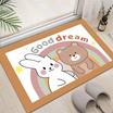 KOREA ME พรมเช็ดเท้านำเข้า กันลื่น ลายกระต่ายกับหมี Good dream