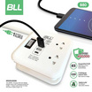 BLL ปลั๊กไฟ 1 สวิตต์ 2 ช่อง 2 USB 1 Type C สายยาว 1 เมตร รุ่น B80