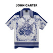 john carter เสื้อฮาวายแขนสั้น ลายนกยูง 06105 XL