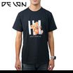 DELON เสื้อยืดคอกลม เสื้อคู่รัก ลาย Hi หมีน้อย  AT53149