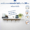 FASTTECT แผ่นชั้นวางของขอบหยักพร้อมขารับชั้น กว้าง 30 ยาว 60 ซม.