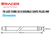 หลอดไฟ Racer LED Tube 9W new