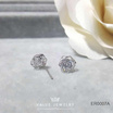 ValueJewelry ต่างหูแป้น ลายกุหลาบ Rose Camellia เครื่องประดับ ER0007 ValueJewelry