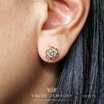 ValueJewelry ต่างหูแป้น ลายกุหลาบ Rose Camellia เครื่องประดับ ER1111 ValueJewelry