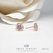 ValueJewelry ต่างหูแป้น ลายกุหลาบ Rose Camellia เครื่องประดับ ER1112 ValueJewelry