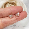 ValueJewelry ต่างหูแป้น ลายกุหลาบ Rose Camellia เครื่องประดับ ER1112 ValueJewelry