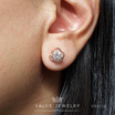 ValueJewelry ต่างหูแป้น ลายกุหลาบ Rose Camellia เครื่องประดับ ER1112 ValueJewelry