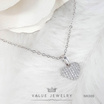 ValueJewelry สร้อยคอพร้อมจี้ ฝังคริสตัลละเอียด ลายหัวใจ ขนาดพอเหมาะ  NK009