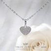 ValueJewelry สร้อยคอพร้อมจี้ ฝังคริสตัลละเอียด ลายหัวใจ ขนาดพอเหมาะ  NK009