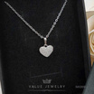 ValueJewelry สร้อยคอพร้อมจี้ ฝังคริสตัลละเอียด ลายหัวใจ ขนาดพอเหมาะ  NK009