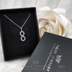 ValueJewelry สร้อยคอพร้อมจี้ ฝังคริสตัลแท้ ลายอินฟินิตี้ นำโชค Infinity ขนาดใหญ่ NK011