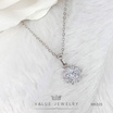 ValueJewelry สร้อยคอพร้อมจี้ ประดับคริสตัลล้อม เพชรกลม ลายดอกพิกุล  ขนาดพอเหมาะ NK020