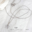 ValueJewelry สร้อยคอพร้อมจี้ ประดับคริสตัลแท้ ลายโบ ขนาดเล็ก NK021