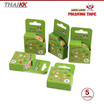 ThaiKK Masking Tape เทปวาชิ มาสคิวส์ ฮอลิเดย์กรีน คละลาย 15mmx5m (แพ็ก 5 กล่อง)