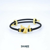 Shinee Jewellery ชาร์มพญานาค ขนาด Freesize สายสีดำ ไหมสีทอง