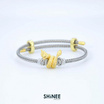 Shinee Jewellery ชาร์มพญานาค ขนาด Freesize สายสีเทา ไหมสีเงิน