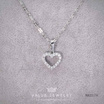 ValueJewelry สร้อยคอพร้อมจี้ ฝังคริสตัลแท้ ลายหัวใจ ขนาดพอเหมาะ NK017