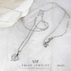 ValueJewelry สร้อยคอพร้อมจี้ ฝังคริสตัลแท้ ลายหัวใจขนาดเล็ก  NK063