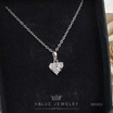 ValueJewelry สร้อยคอพร้อมจี้ ฝังคริสตัลแท้ ลายหัวใจขนาดเล็ก  NK063