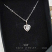 ValueJewelry สร้อยคอพร้อมจี้ ฝังคริสตัลแท้ ลายหัวใจ ขนาดกลาง สร้อย สร้อยคอ เครื่องประดับ NK065