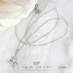 ValueJewelry สร้อยคอพร้อมจี้ ประดับคริสตัลทรงมาคี ลายผีเสื้อ  ขนาดพอเหมาะ  NK068