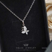 ValueJewelry สร้อยคอพร้อมจี้ ประดับคริสตัลทรงมาคี ลายผีเสื้อ  ขนาดพอเหมาะ  NK068