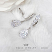 ValueJewelry ต่างหู แบบหนีบ ประดับคริสตัลแท้ ติ้งเพชรหยดน้ำ ขนาดใหญ่ ER1416