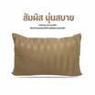 DD Bedding หมอนหนุนแพ็คคู่ รุ่น Compact SS ริ้วน้ำตาลอ่อน