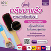 Goody หวีแปรงขนหมูป่า (รุ่น 11275)  Wood Styler Brush, HD สีชมพู