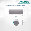 ANOMEO หมอนรองคอทรงกระบอก รุ่น small tube shape สีเทา