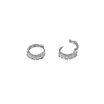 ValueJewelry ต่างหูห่วง ฝังคริสตัลเพชรปริ้นเซส 1แถว 6เม็ดเรีย ER1212