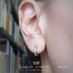 ValueJewelry ต่างหูห่วง คริสตัลแท้ 1แถว ขนาดเล็ก ER1233