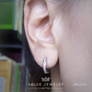 ValueJewelry ต่างหูห่วง คริสตัลแท้ 1แถว ขนาดพอเหมาะ ER1234