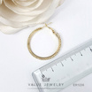 ValueJewelry ต่างหูห่วง ประดับคริสตัลแท้ ขนาด2มิลรอบวง ขนาด วง3เซน เงินแท้ ER1236