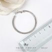 ValueJewelry ต่างหูห่วง ประดับคริสตัลแท้ ขนาด2มิลรอบวง ขนาด วง4เซน เงินแท้ ER1237