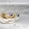 ValueJewelry ต่างหูห่วง กางเขน Cross คริสตัลแท้ ใส่ติดหู ใส่ได้ทุกวัน ER8020