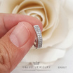 ValueJewelry ต่างหูห่วง ฝังคริสตัลละเอียด เรียง2แถว ขนาดวงพอเหมาะ  ตุ้มหู เครื่องประดับ ER8027