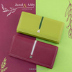 Louis Montini (Sour Apple) กระเป๋าสตางค์ผู้หญิง หนังวัวนิ่ม Genuine Leather Wallet WL43