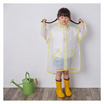 Rain coat ชุดกันฝน เสื้อคลุมกันฝน Korean Style สีขาวขอบเหลือง Size 2XL