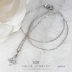 ValueJewelry สร้อยคอพร้อมจี้ ประดับคริสตัลแท้ ลายกังหัน ขนาดเล็ก เครื่องหมายนำโชค  NK078