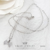 ValueJewelry สร้อยคอพร้อมจี้ ประดับคริสตัลละเอียด ลายโบ Ribbon ขนาดเล็ก เครื่องประดับ สร้อย NK082