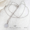 ValueJewelry สร้อยคอพร้อมจี้ ประดับคริสตัลเพชรกลม ลายดอกพิกุล NK084