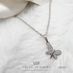 ValueJewelry สร้อยคอพร้อมจี้ ฝังคริสตัลแท้ ลายแมงปอ Dragonfly ขนาดเล็ก เครื่องประดับ สร้อย NK092