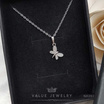 ValueJewelry สร้อยคอพร้อมจี้ ฝังคริสตัลแท้ ลายแมงปอ Dragonfly ขนาดเล็ก เครื่องประดับ สร้อย NK092