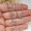 ValueJewelry สร้อยคอพร้อมจี้ ประดับคริสตัลละเอียด ลายดาว Star ขนาดเล็ก เครื่องประดับ สร้อย NK098