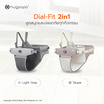 Hugpapa - Baby Chair Booster รุ่น Dial-Fit 2in1 (ที่นั่งเด็กพกพา&สายจูงเด็ก) สี Light Gray