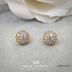 ValueJewelry ต่างหูแป้น ทรงครึ่งวงกลม ฝังด้วยคริสตัลแท้ ขนาดกลาง ER0137