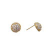 ValueJewelry ต่างหูแป้น ทรงครึ่งวงกลม ฝังด้วยคริสตัลแท้ ขนาดกลาง ER0137