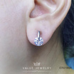 ValueJewelry ต่างหูแบบแป้น คริสตัลกลม7มิล ดีไซน์สวย ขนาดเหมาะใส่ติดหู ตุ้มหู เครื่องประดับ ER0186